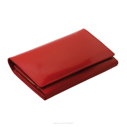 Skórzany portfel damski PATERS w kolorze czerwonym